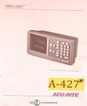 Acu-Rite-Acu-Rite DRO 200T, Control Operations SEtup and Troubleshoot Manual 2001-200T-DRO-01
